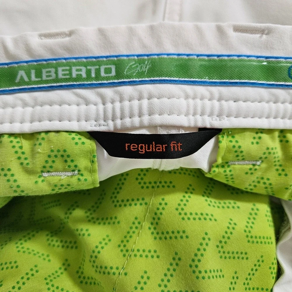 Alberto Earnie Golf 3XDRY Cooler Shorts Pickelball Regular Fit Size 48 34W White